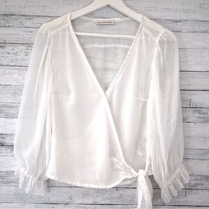 Abercrombie & Fitch Sheer Wrap Top